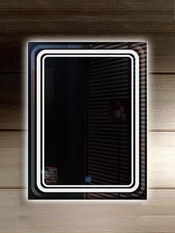 Oglinda de baie cu ecran tactil luminează dreptunghi cu montare pe perete LED B40